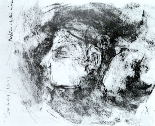 Original Print by modern Indian Artist Suhas Roy