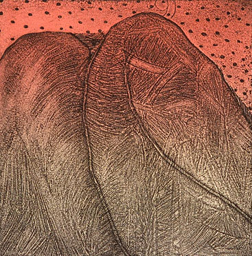 Abstract in Lithograph by contemporary Indian Artist T. R. Sunil Lal