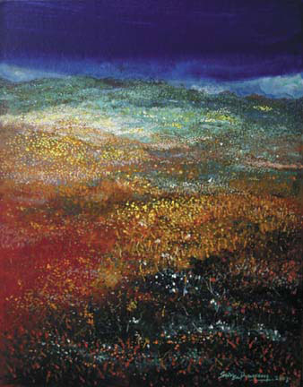 Signed edition prints of still life in landscape by contemporary Indian Artist Surya Prakash.
