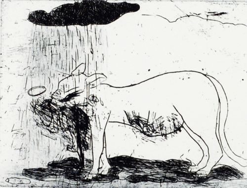 Art Intaglio: Etchings: Tanuja Rane: One dark cloud