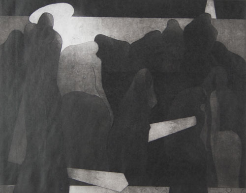 Abstract by Indian Artist Vijayata B. using medium as Etching
