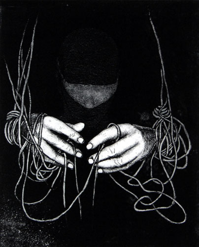 Intaglio Print by contemporary Indian Artist Vijay Bagodi