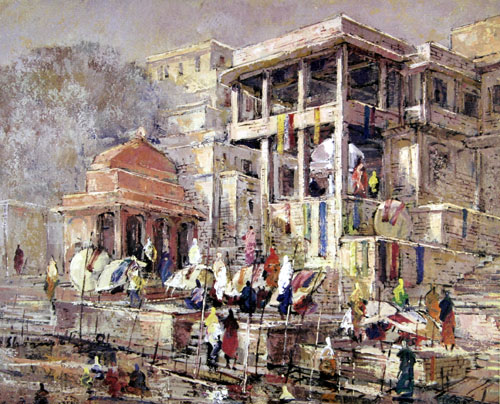 Signed edition prints of impressionistic travel by contemporary Indian Artist Yashwant Shirwadkar.