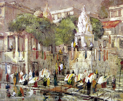 Signed edition prints of impressionistic travel by contemporary Indian Artist Yashwant Shirwadkar.