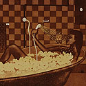 Art Intaglio: Etching: Abdul Salam: Bath II