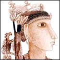 Portrait in etching by contemporary Indian Artist Ajit Dubey
