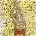 Planographic print of a woman by contemporary Indian Artist Bidukhi Mushahary