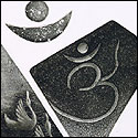 Graphic print by contemporary Indian Artist Bidukhi Mushahary