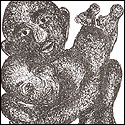 Original Print by contemporary Indian Artist Bidukhi Mushahary, children in figurative style