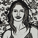 Art Intaglio: Woodcut: Champa Sharath: Portrait