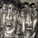 Portrait in Dry Point by contemporary Indian Artist Fawad Tamkanat