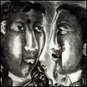 Intaglio print by contemporary Indian Artist Fawad Tamkanat