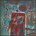 Abstract in collograph by Indian Artist Gouri Shankar P.