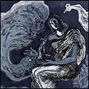 Etching of a woman by Indian Artist Jagadish