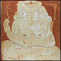 Original print of Indian Gods & Goddesses by contemporary Indian Artist Jatin Das