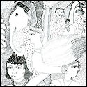 Serigraph by contemporary Indian Artist Jayasri Burman