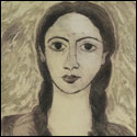 Portrait in etching by Indian Artist Keshab Das