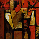 Art Intaglio: Offset on paper: K. S. Kulkarni: Untitled