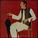 Offset Prints of figurative men by modern Indian Artist Lalu Prasad Shaw.
