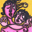 Nudes & erotic in giclee by contemporary Indian Artist Prokash Karmakar