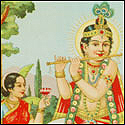 Oleograph Prints of figurative Indian Gods and Goddesses by Indian Artist Ravi Varma Press.