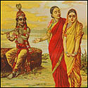 Oleograph Prints of narrative mythology by Indian Artist Ravi Varma Press.