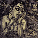 Intaglio print by Indian Artist S.K.Sarkar