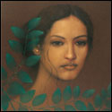 Signed edition prints of A portrait by modern Indian Artist Suhas Roy.