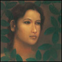 Signed edition prints of A portrait by modern Indian Artist Suhas Roy.