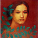 Signed edition prints of A portrait by modern Indian Artist Suhas Roy.