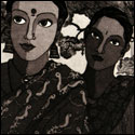 Open edition intaglio print of narrative women by Indian Artist Udaya Laxmi