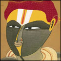 Signed edition prints of A portrait by modern Indian Artist Vaikuntam T..